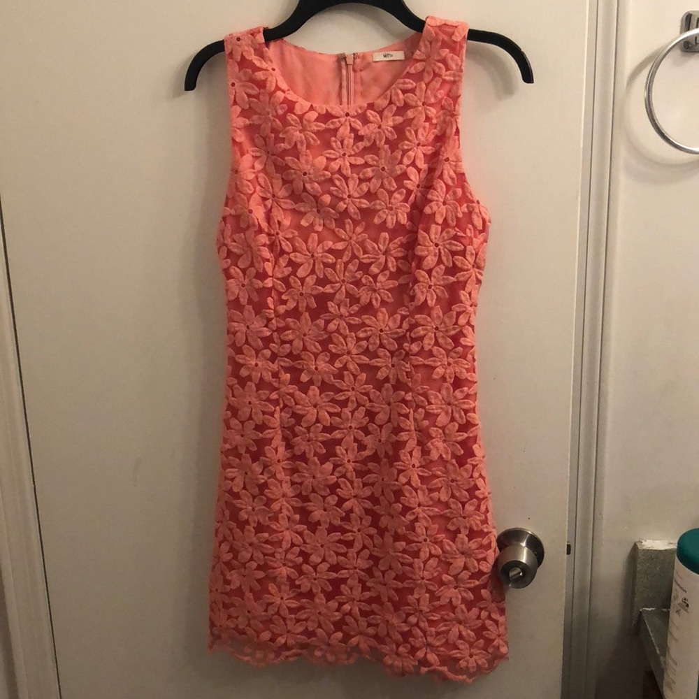 Pink floral dress